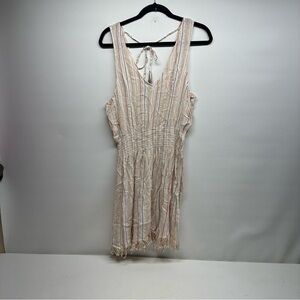 BECCA COVERUP Striped Sleeveless Dress SIZE LARGE